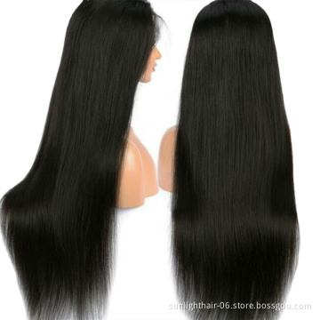 Hot Sale Straight Human Hair Wig Cuticle Aligned Hair 4x4 Lace Closure Long Wig For Black Women
